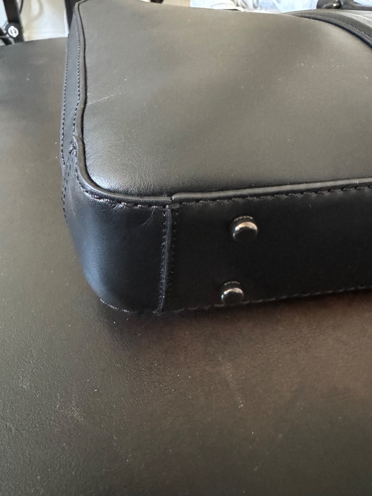 COACH Metropolitan Slim Leather Briefcase Black NEW