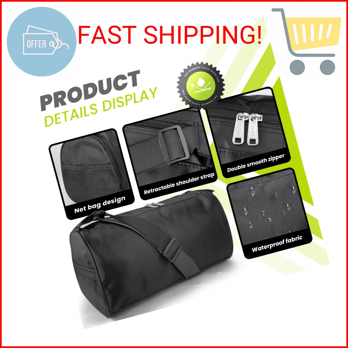 C&F BOGMOST Small Travel Duffel Bag Foldable Waterproof Gym Bag for Gym Beach Sw