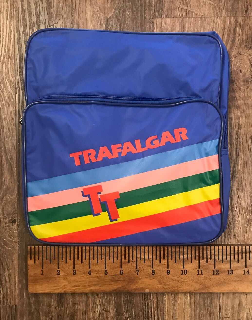 VTG Trafalgar Backpack Shoulder Bag Blue Single Strap 80’s Inspired Rainbow NWOT