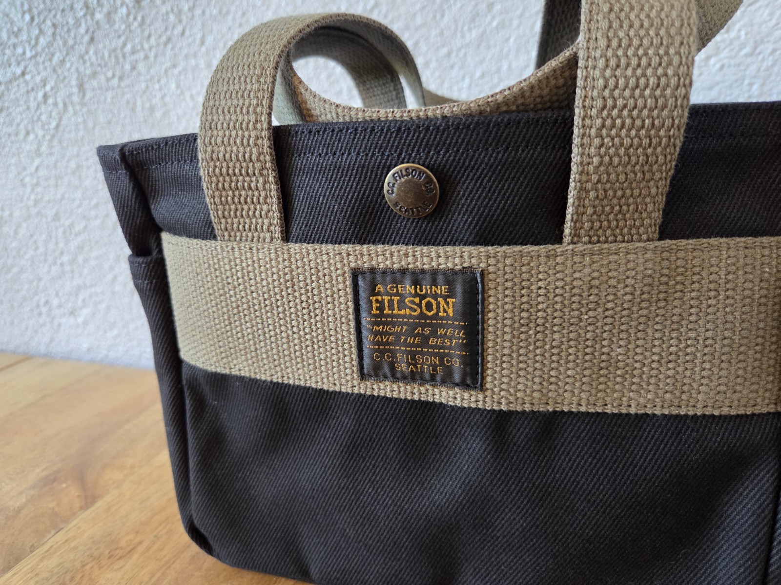 Filson Rugged Twill Small Open Tote Bag | Black | Discontinued | Rare