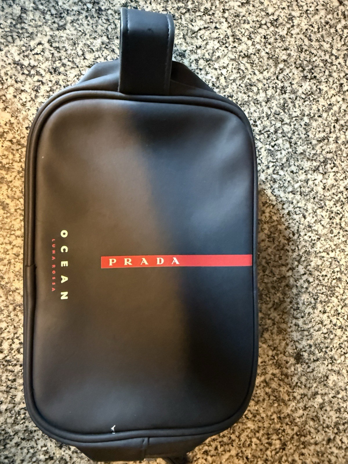 Prada Luna Rossa Ocean Pouch Travel Toiletry Bag Cosmetic Case Navy
