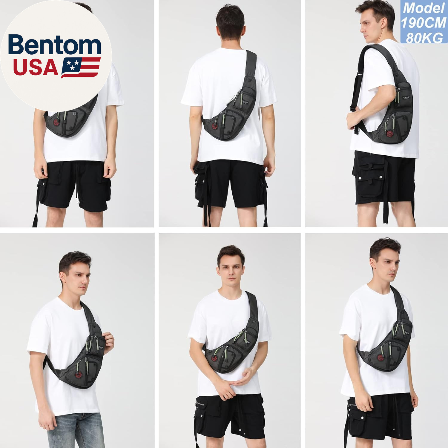 Sling Bag Chest Shoulder Backpack Crossbody Bags Casual Daypack for Men Women