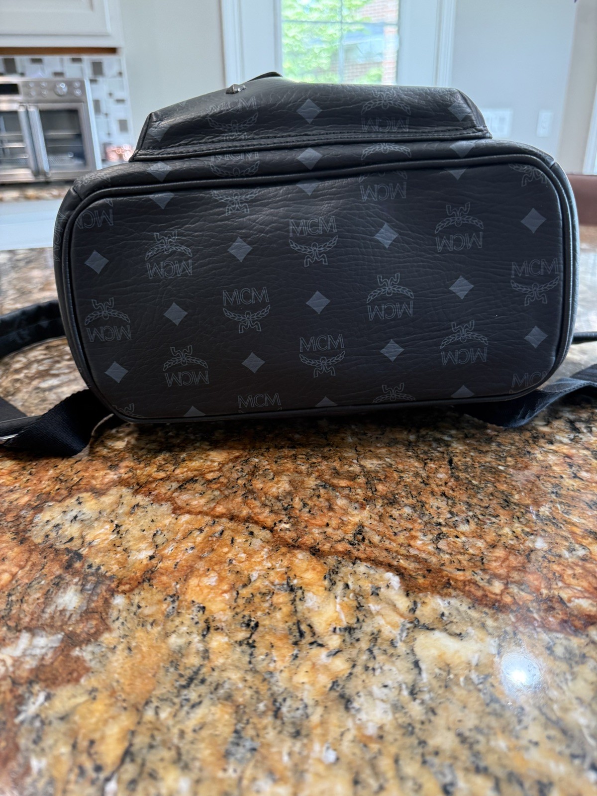MCM Black Leather studded Backpack M Size – New without tags