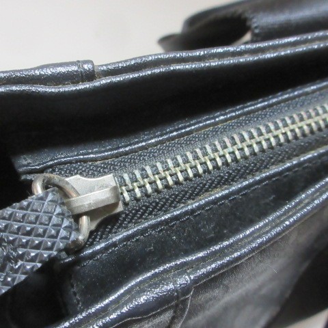 Patrick Cox Men’s Tote Shoulder Bag Black AB 13×5.5x17in Leather Vintage