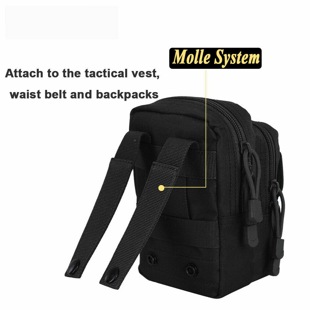 Tactical Molle Pouch Belt Waist Pack Bag Military Waist Fanny Pack Outdoor USA