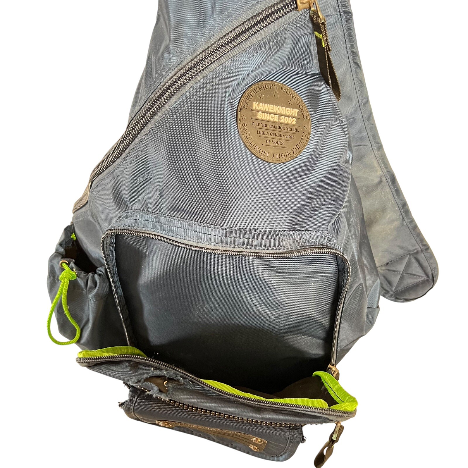 Single Shoulder Sling Backpack Bag Books Bottle Tablet Holder Kawei Knight FLAW