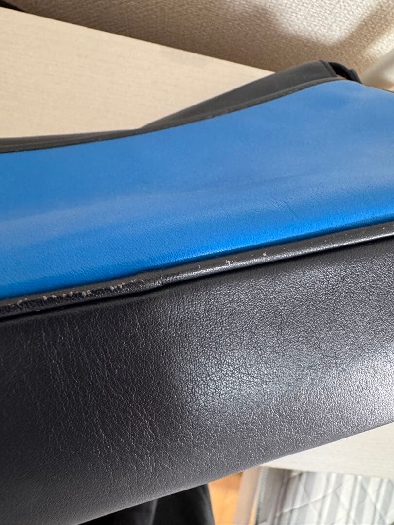 COACH Mens Track Crossbody Camera Bag Blue Black Colorblock Leather C9962 Zip
