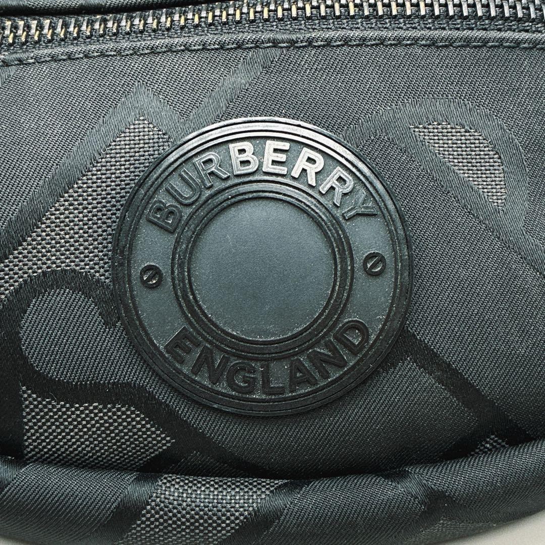 Burberry Bumbag Circle Logo Monogram Body Bag Black Width 18cm Height 13cm