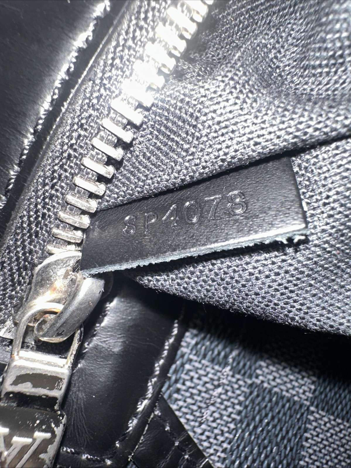 LOUIS VUITTON SHOULDER BAG DANIEL MM_DAMIER GRAPHITE PVC Black Used