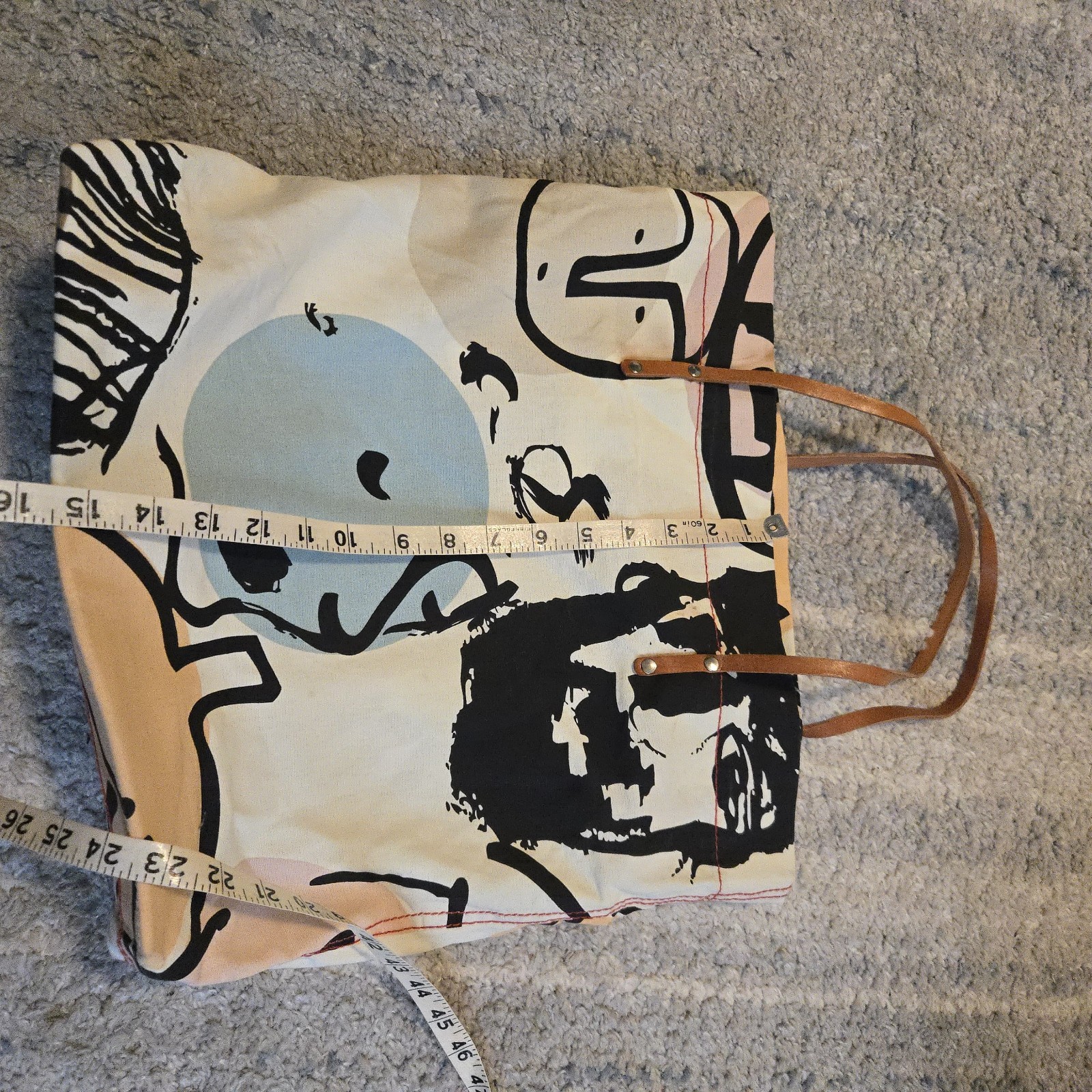 Ali Rapp MFAH Houston Museum Mixed Media Ikea Artist Canvas Tote Bag USED