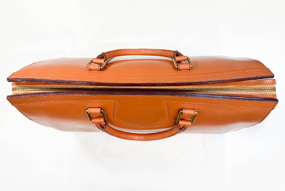 Swaine Adeney Brigg Bridle Leather Boston Travel Bag H36×W50×D22cm Unused
