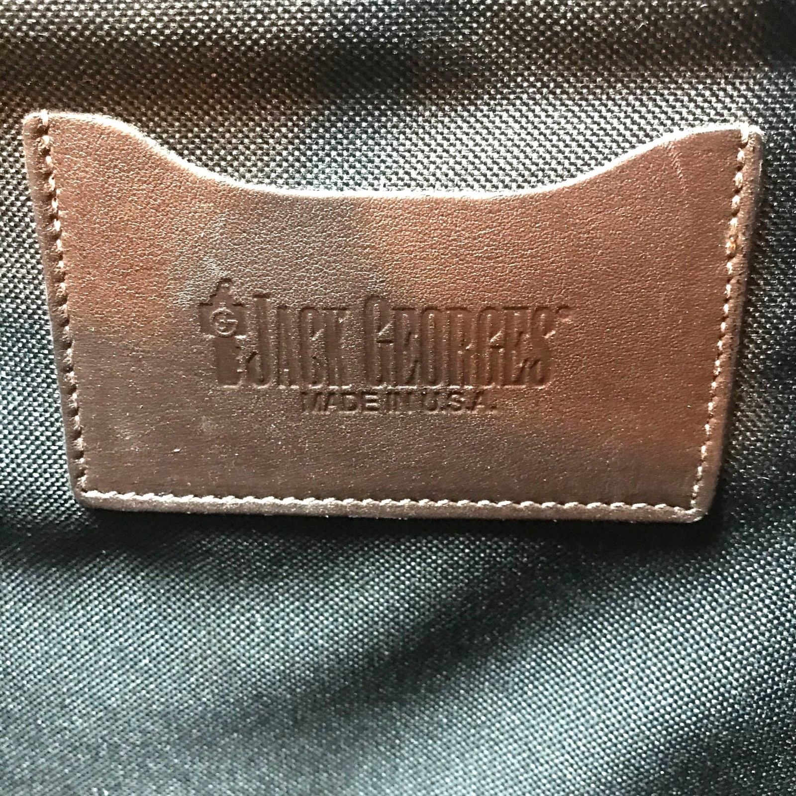 JACK GEORGES Executive Brown Leather Briefcase Messenger Bag Zip Top 16″ USA