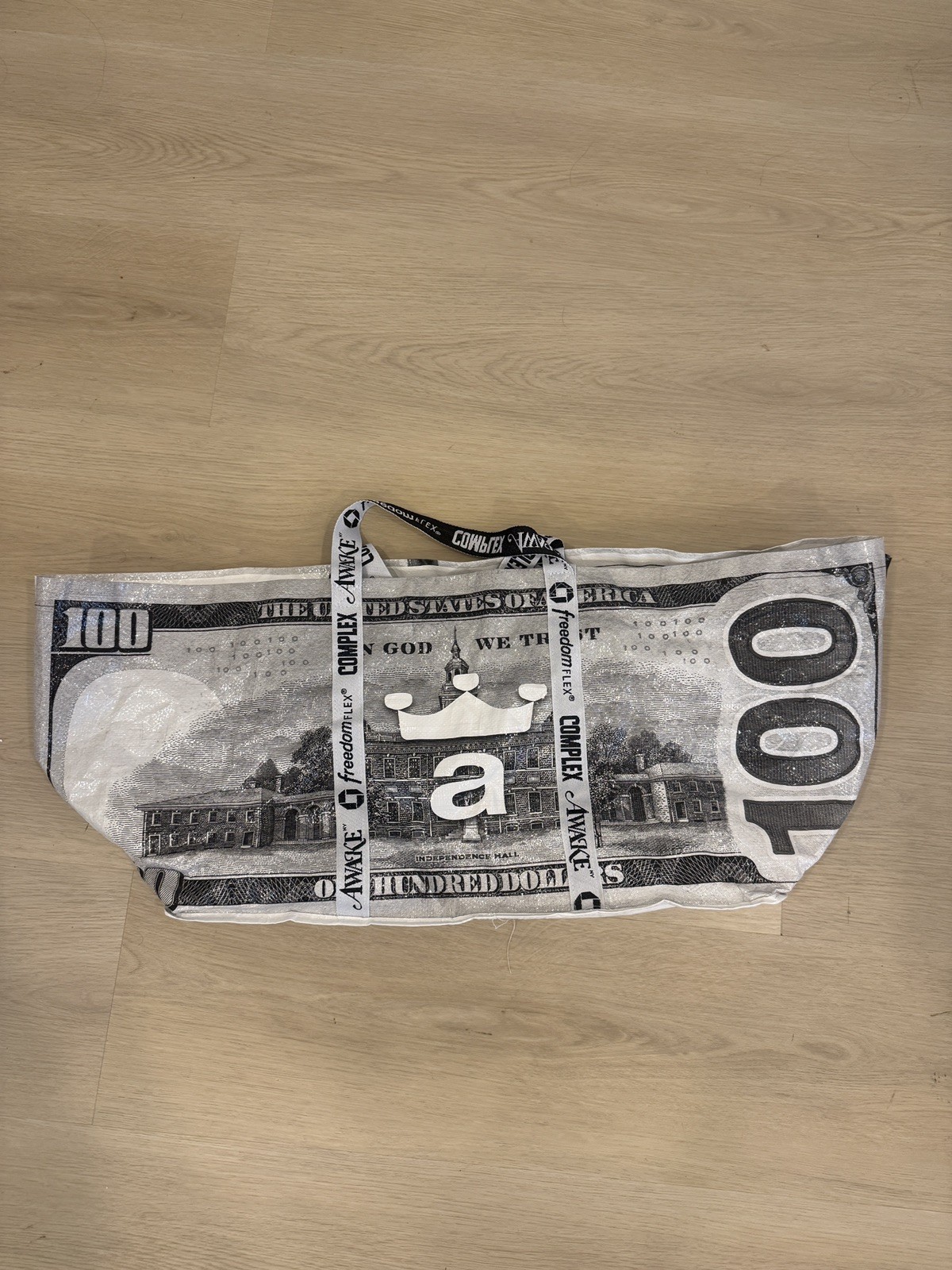 Complex X Awake OG 100 Dollar Bill Tote Bag AWAKE Collab Chase Bank