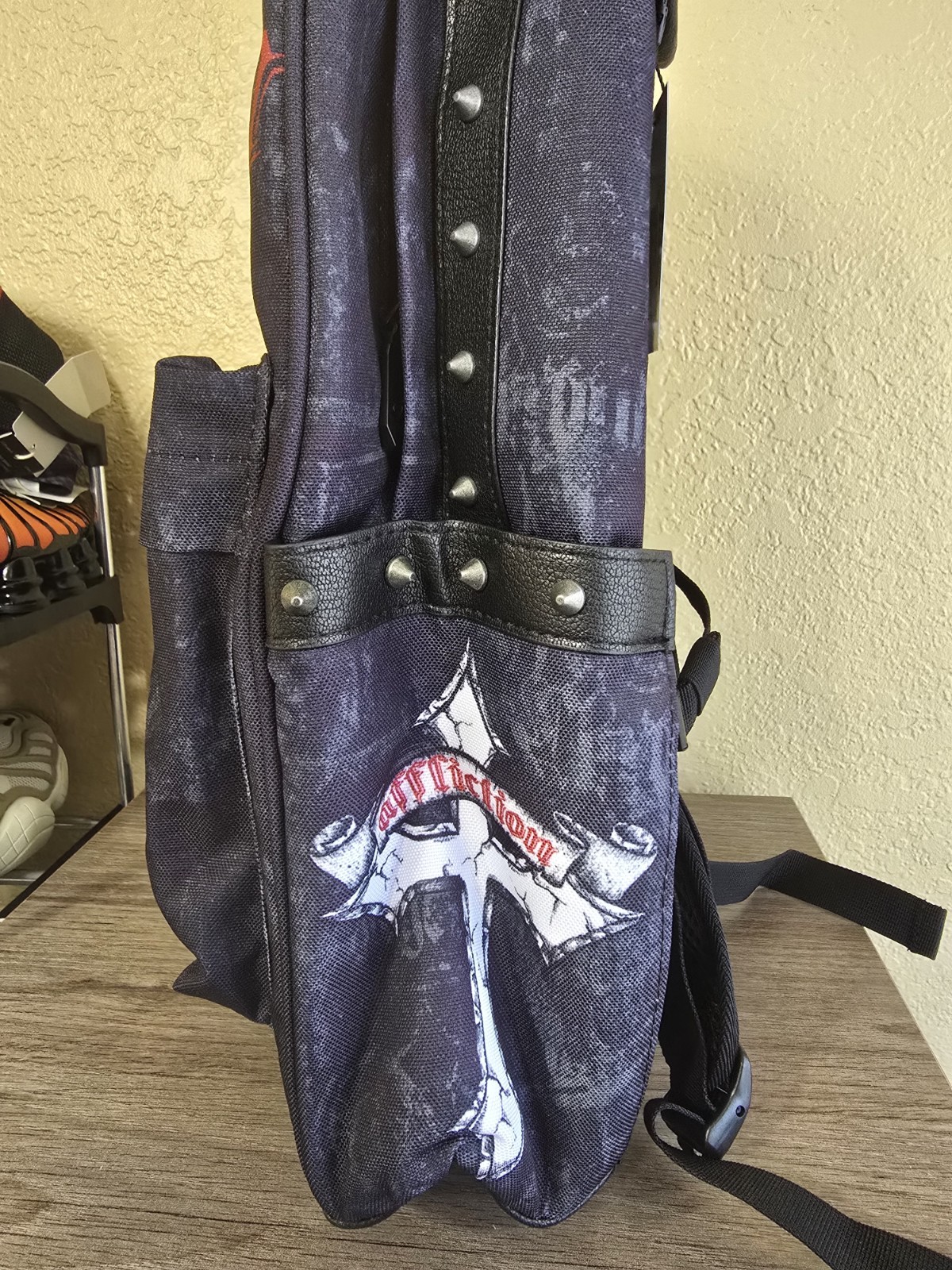 $69…Affliction Live Fast Backpack Black. Medium, Studded/Faux Leather.