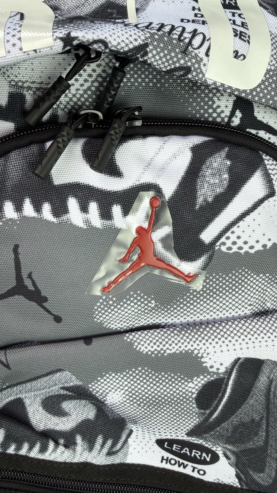 New Jordan Air Patrol Backpack White And Black Iconic Logo Print