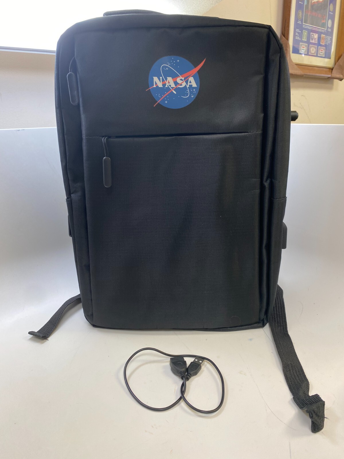 NEW NASA Zipper-Top Backpack Travel Laptop Book Bag w/USB
