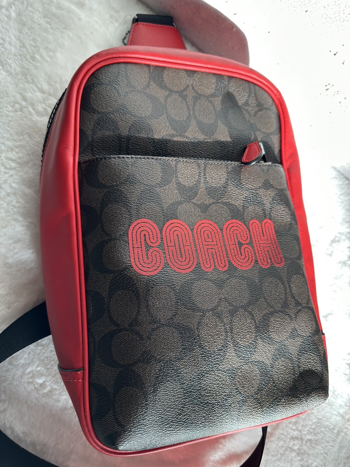NWT Coach CE522 Westway Pack Colorblock Signature Canvas & Leather W Coach Patch