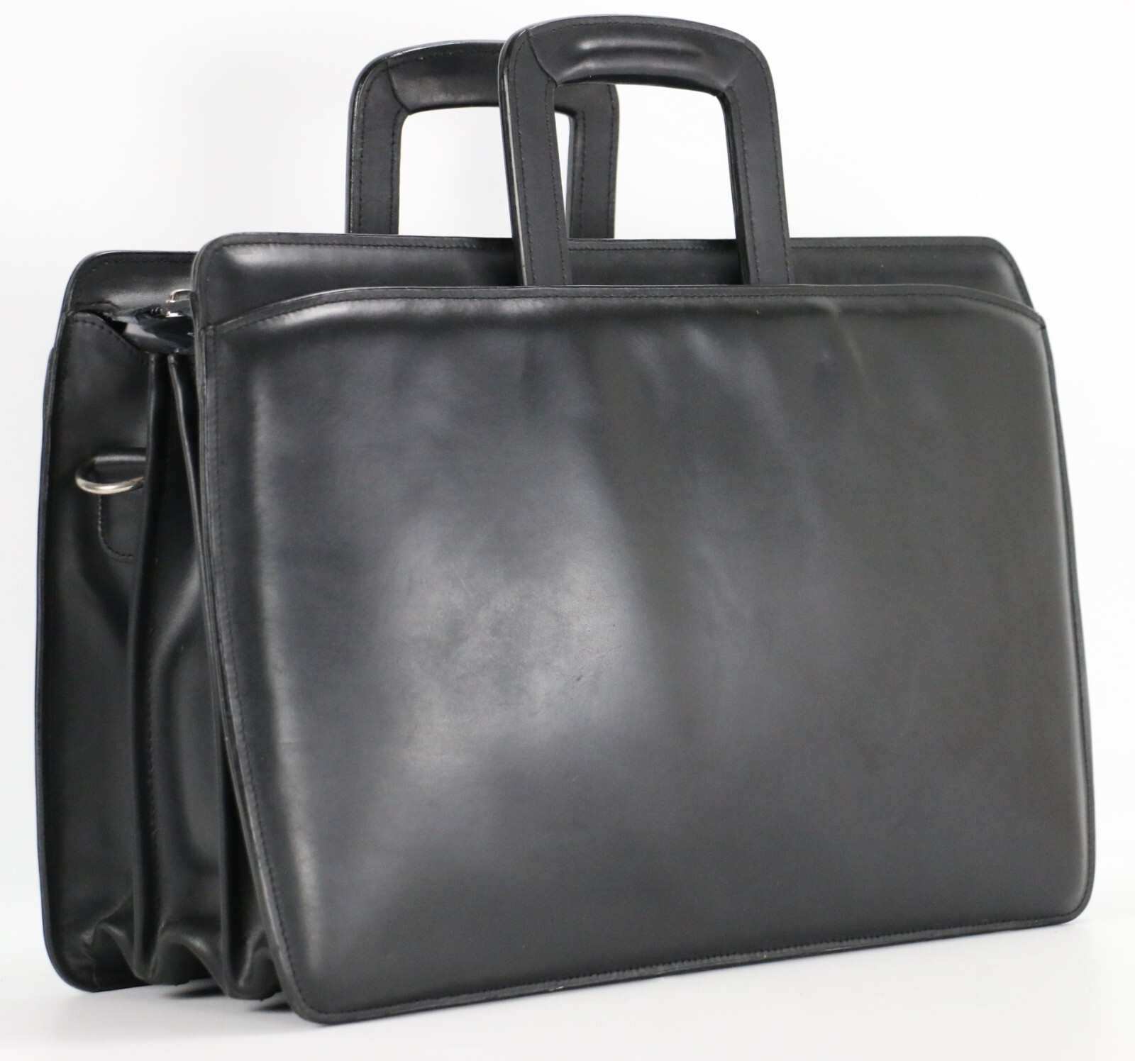 Vintage Leather JACK GEORGE Executive Professional Business Briefcase Bags Mens