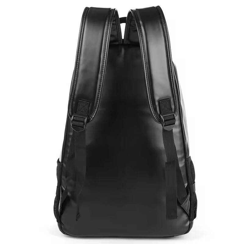 Waterproof PU Leather Travel Backpack SchoolBag Unisex Bag outdoor Men Mochila
