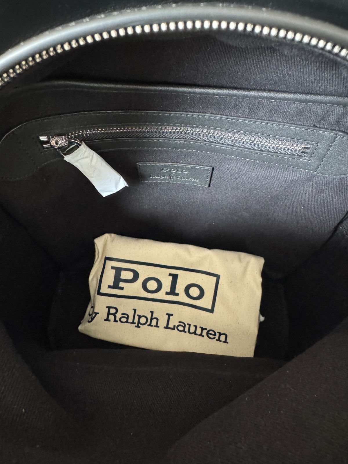 Polo Ralph Lauren Smooth Leather Backpack Black