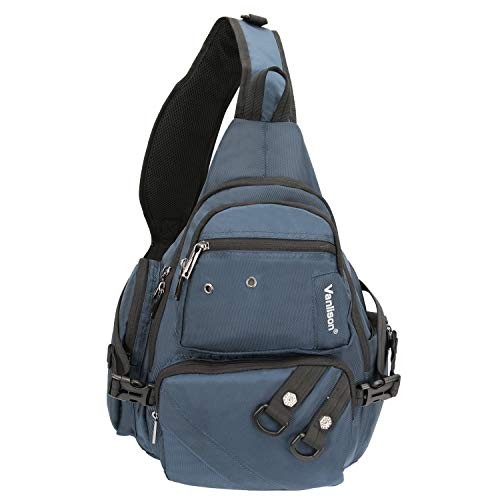 Crossbody Sling Bag Backpack for Men & Large Fits 13″ Laptop Blue