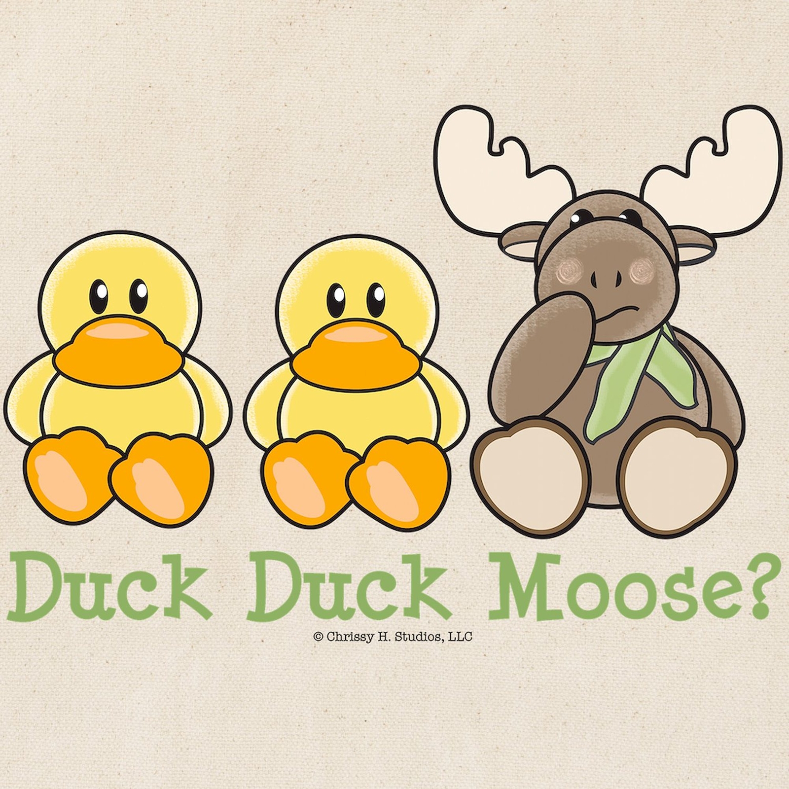 CafePress Funny Duck Duck Moose Tote Bag (168642444)