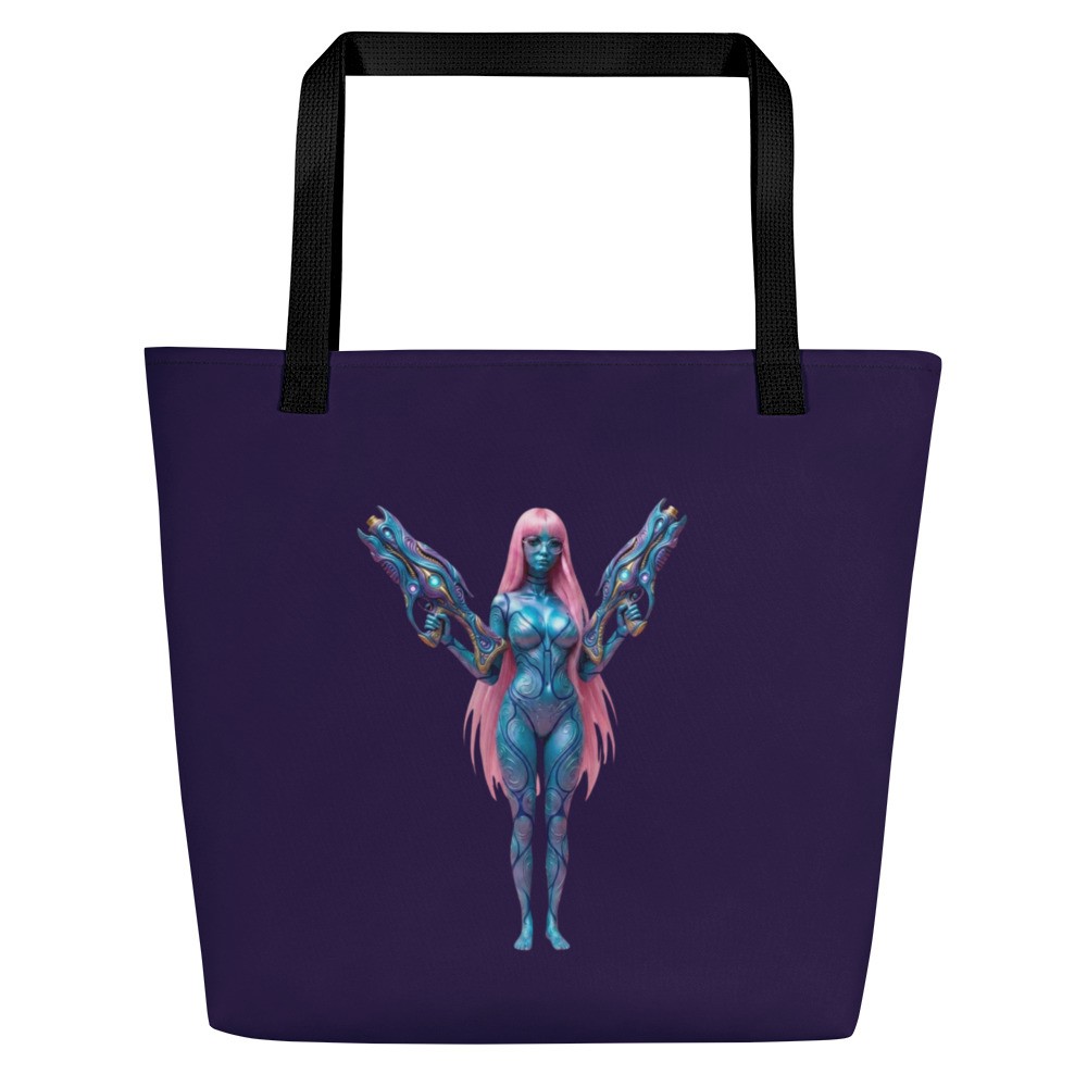 alien women All-Over Print Large Tote Bag