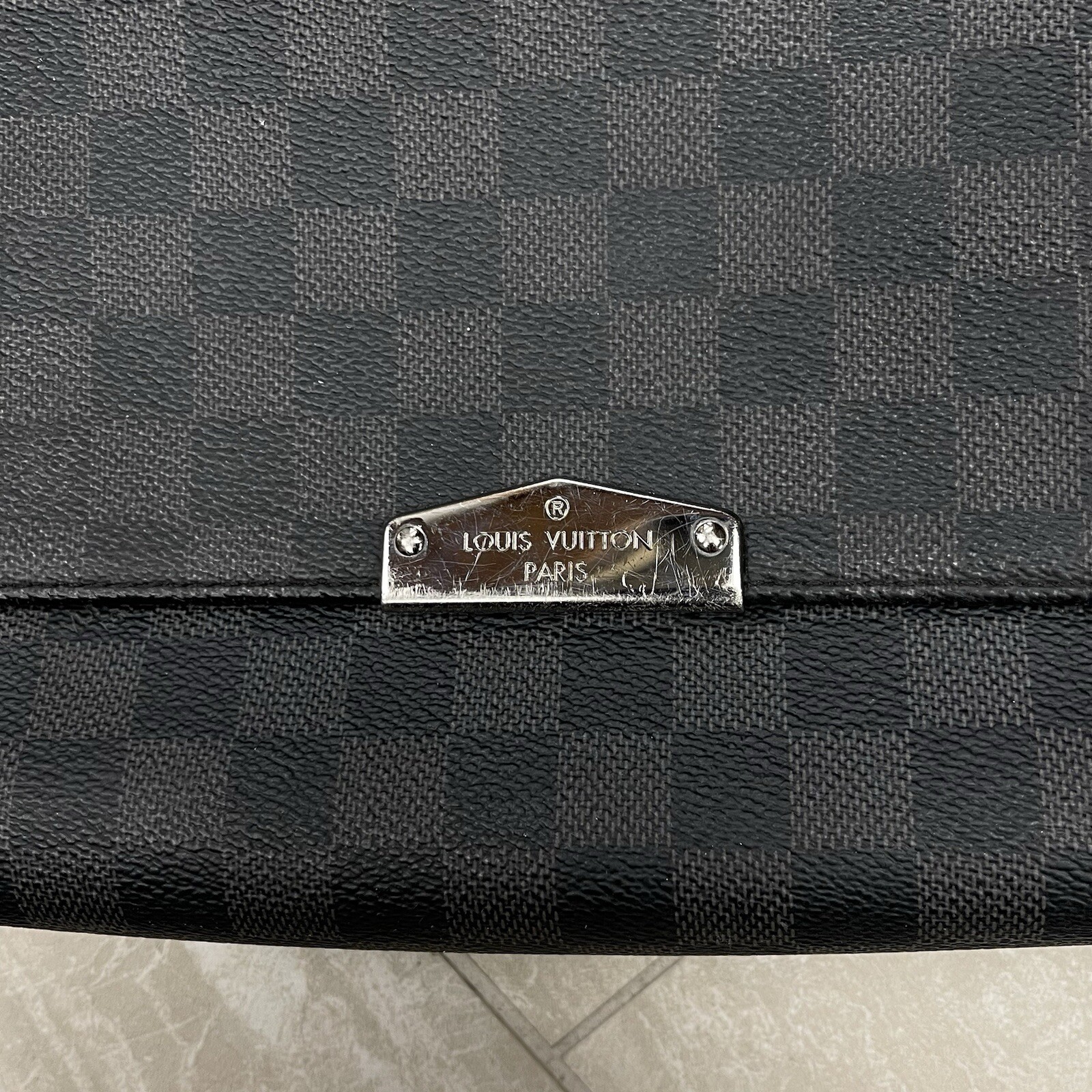 Louis Vuitton Damier Graphite Canvas District PM Messenger Bag Black