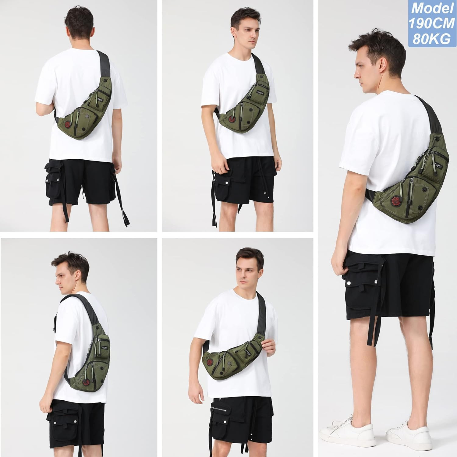 Sling Bag Chest Shoulder Backpack Crossbody Bags Casual Daypack for Men Women