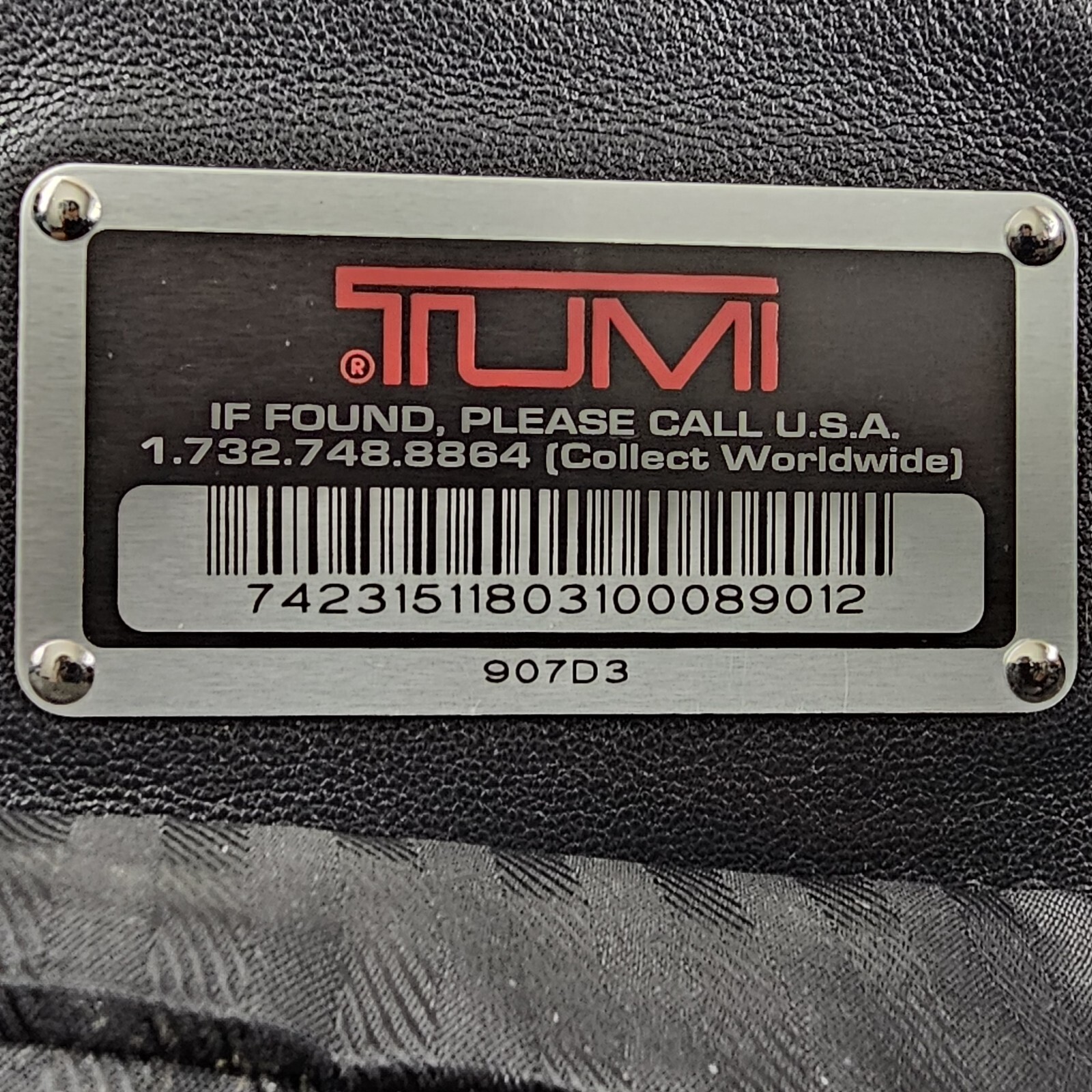 Vintage TUMI Alpha 907D3 Genuine Leather Slim Business Black Double Handles