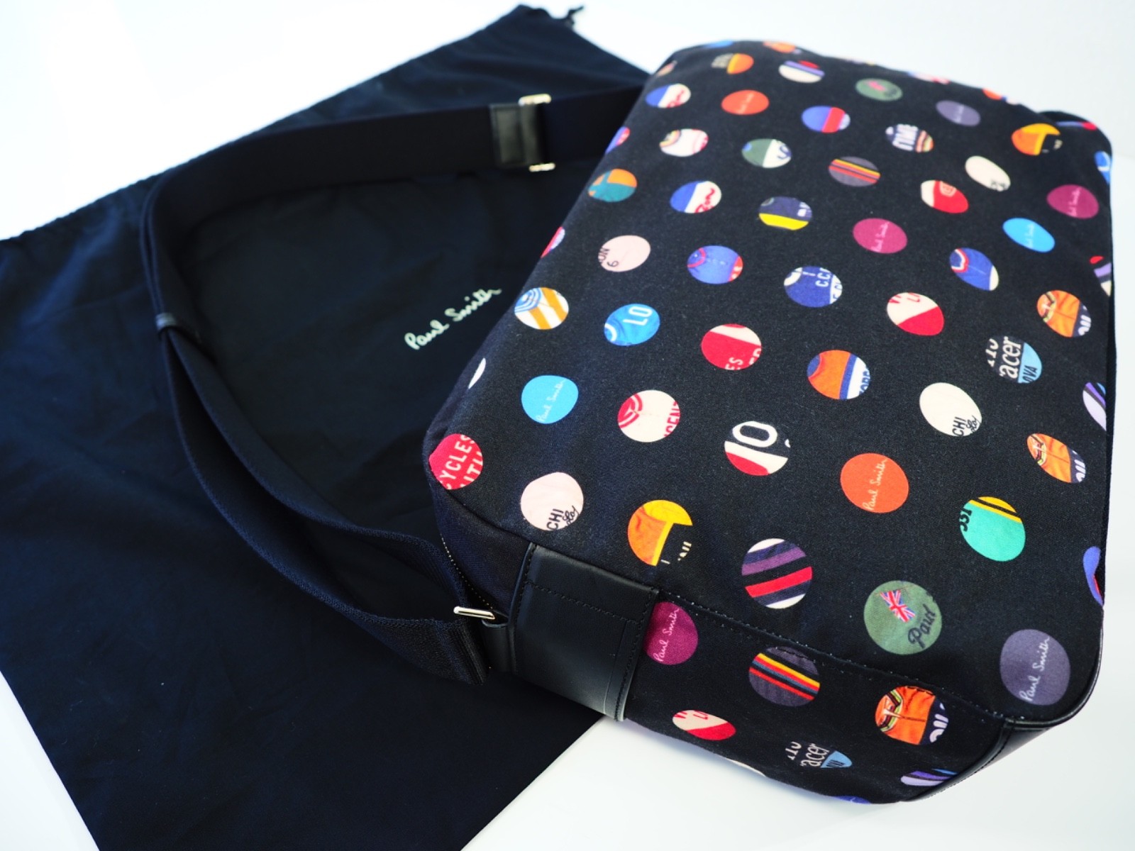 Paul Smith Bag Messenger Crossbody Laptop Colourful Bike Cycling Jersey Dots New
