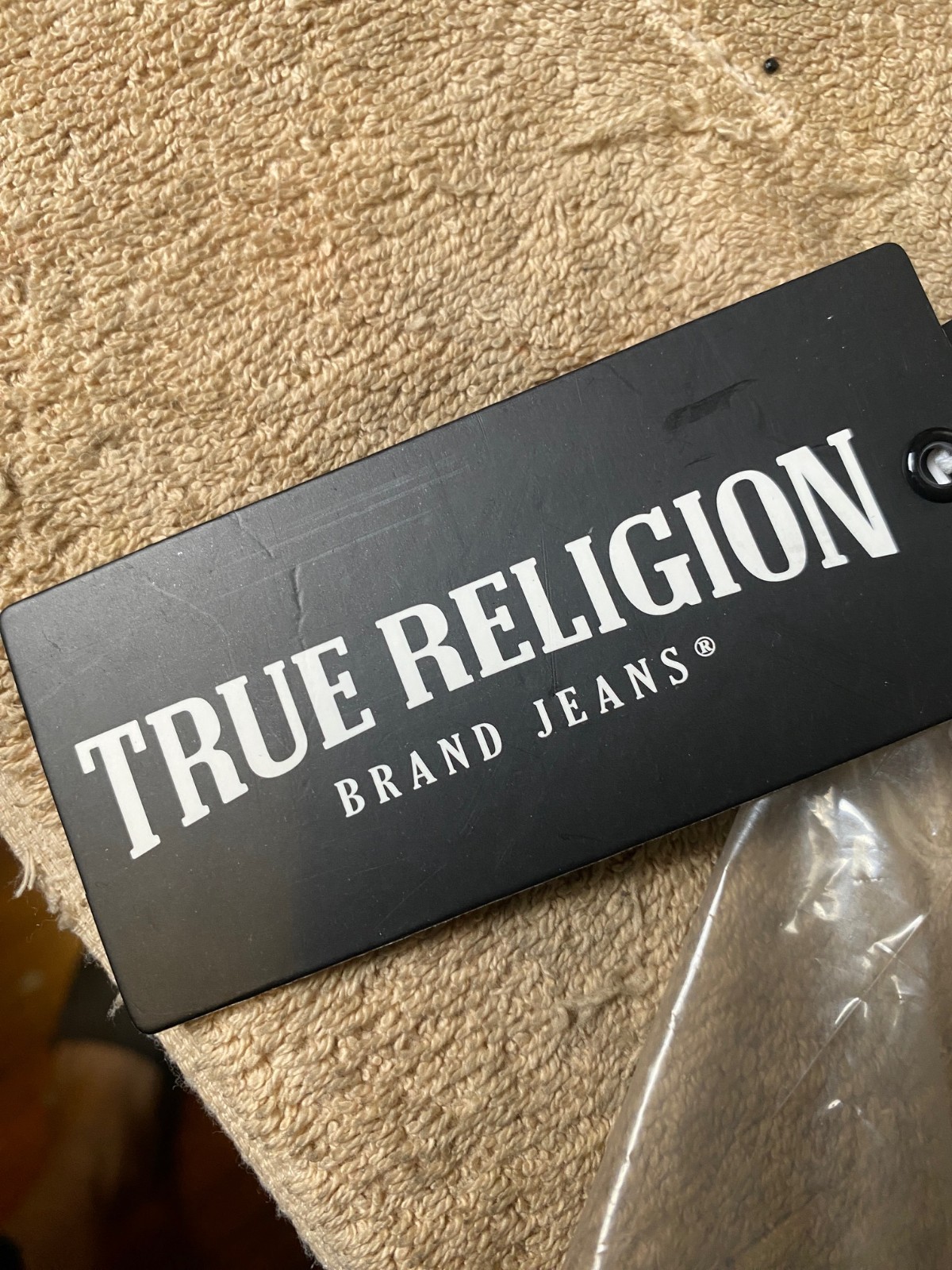 NWT-True Religion Vemo Toiletry Bag Black Gold Horseshoe Logo Dopp Kit Bottles