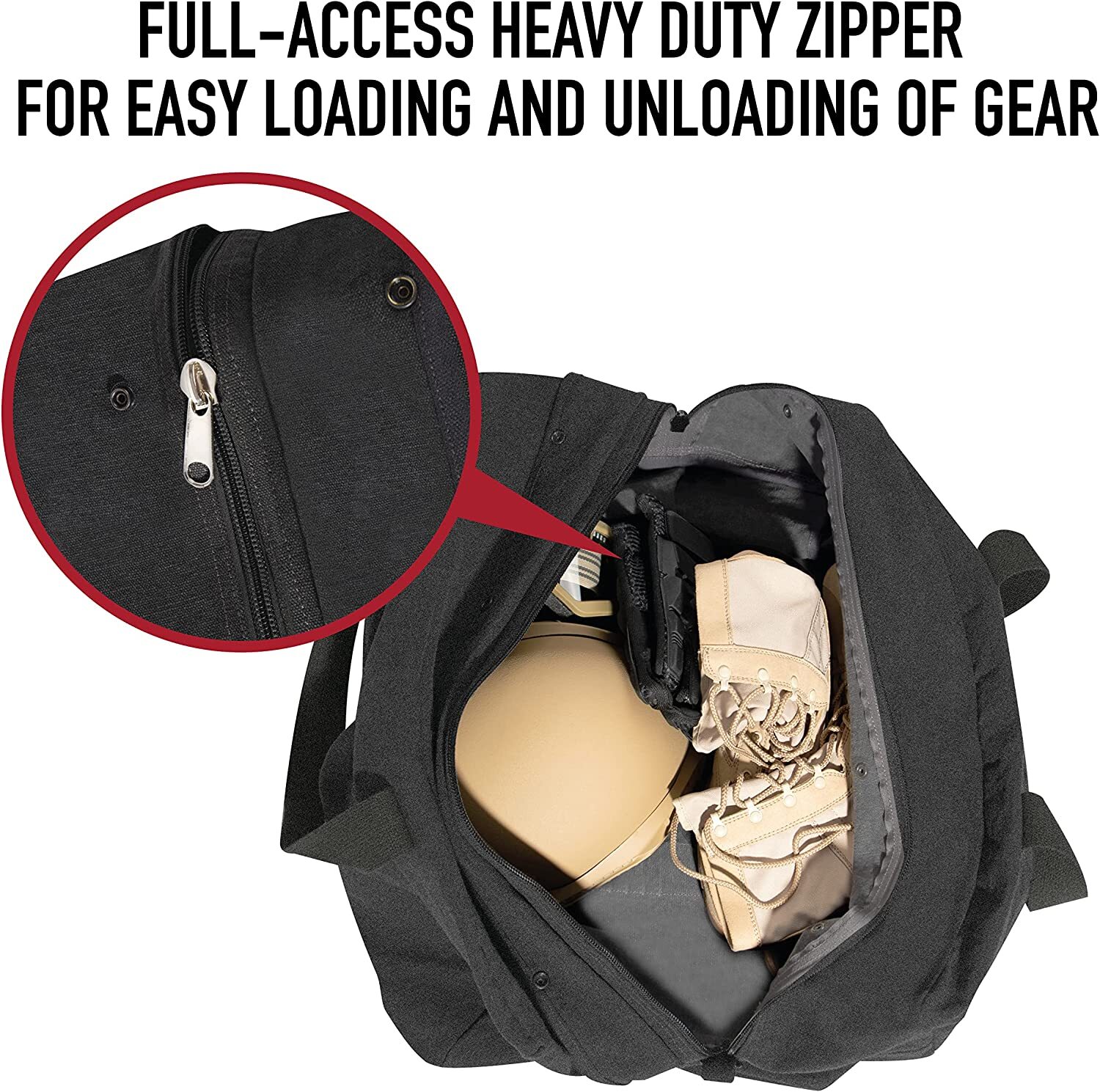 Rothco Canvas Parachute Duffle Cargo Bag Tactical Heavy Duty Cotton Large Carry