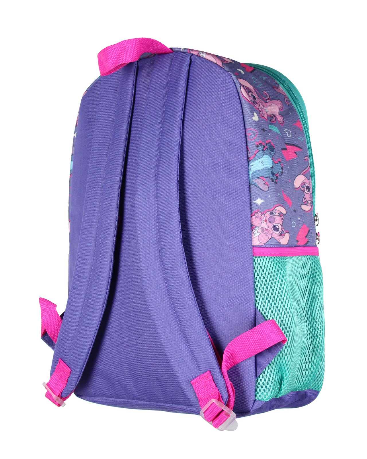 Disney Lilo & Stitch Angel 5 Pc Set Backpack Lunch Box Key Chain Pencil Case 16″