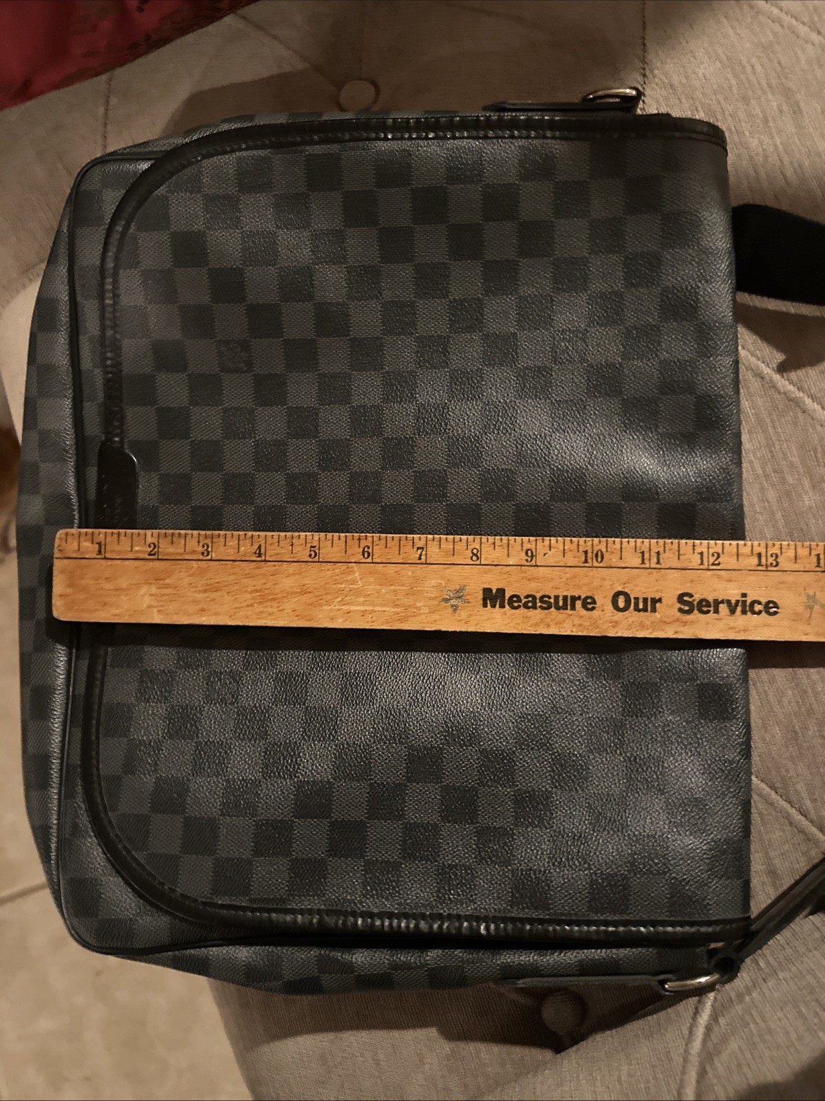 LOUIS VUITTON SHOULDER BAG DANIEL MM_DAMIER GRAPHITE PVC Black Used