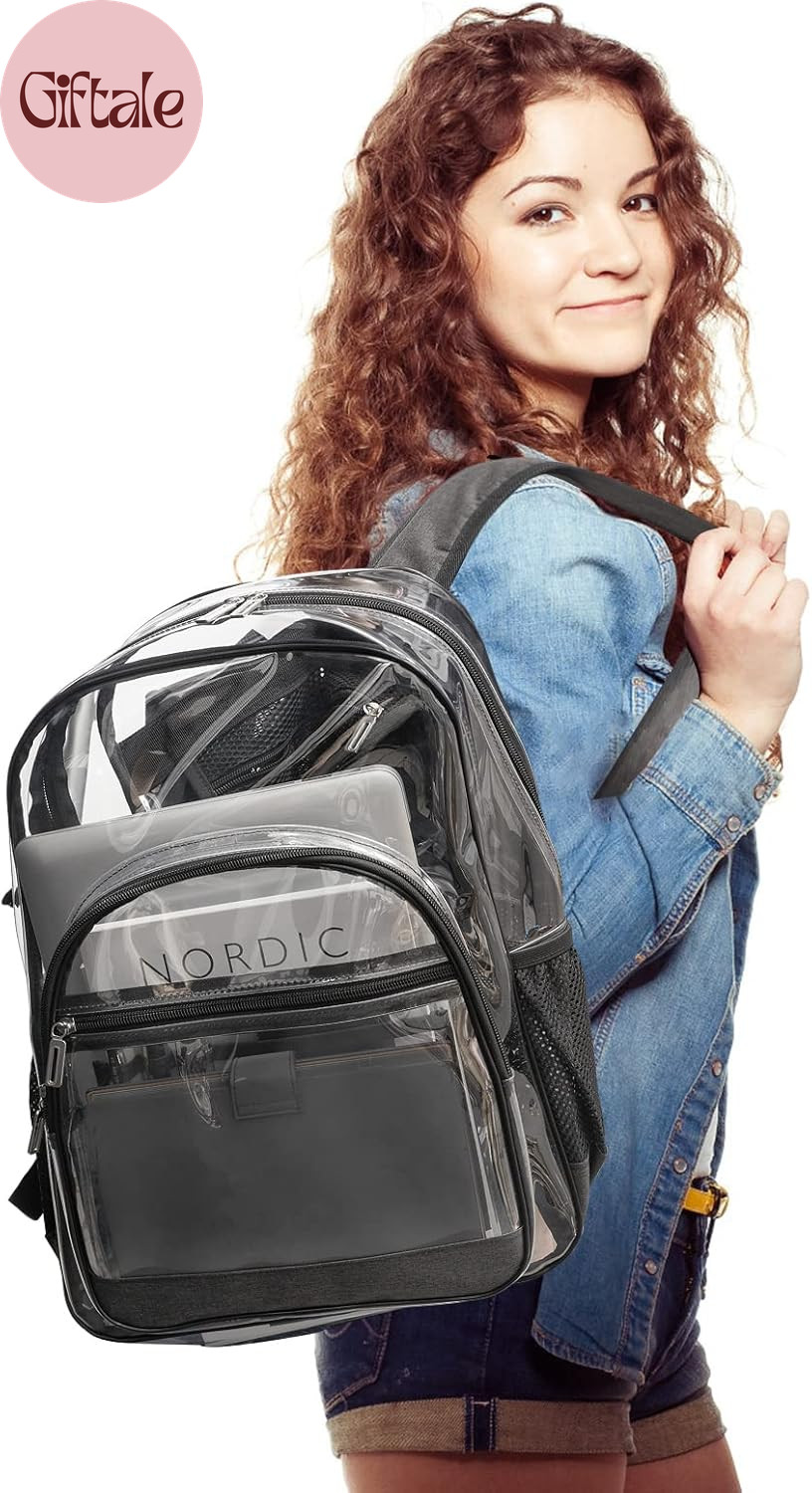 Clear Backpack Bookbag Stadium Approved – Clear Heavy Duty Backpacks for Men Wom