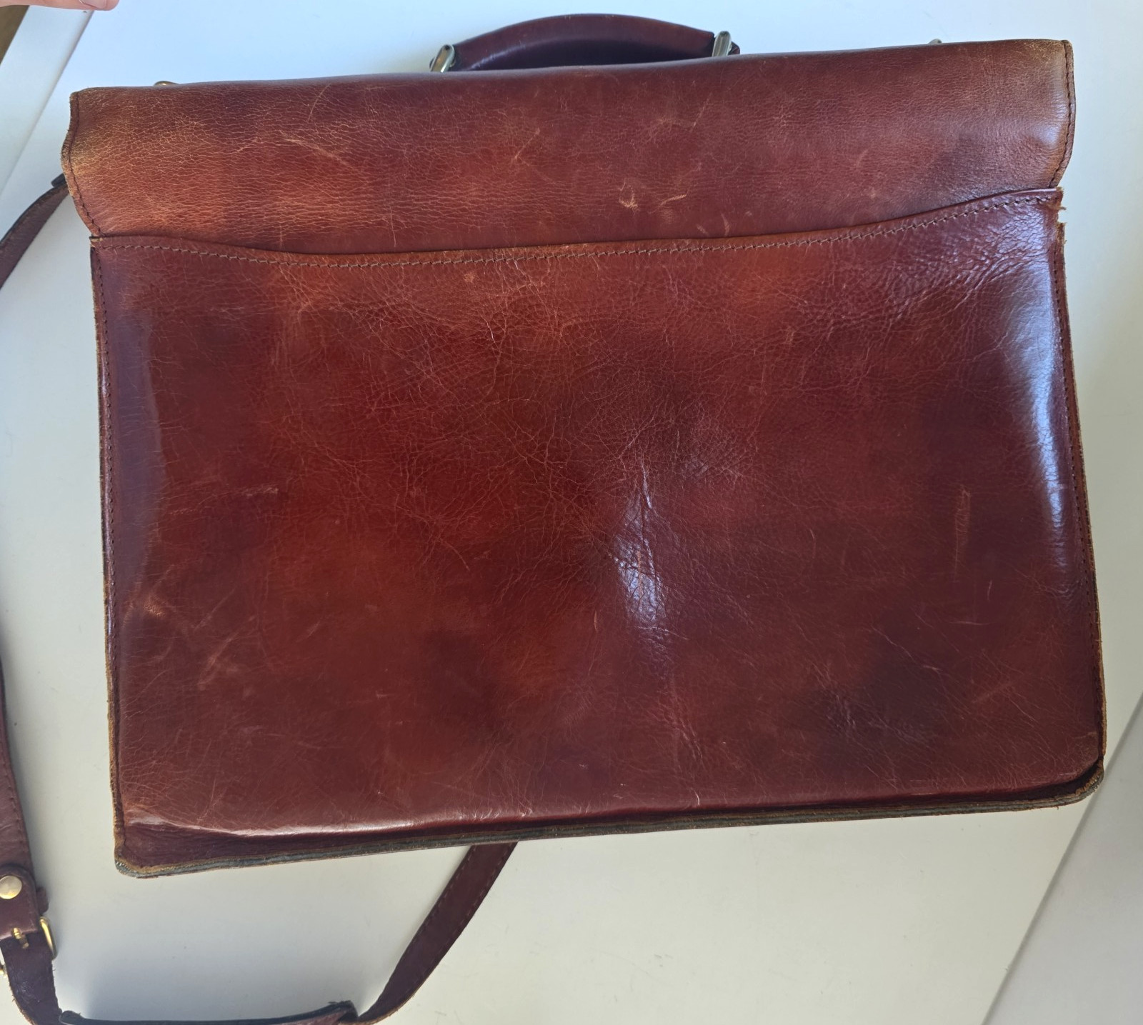 CLASSIC Vintage Leather BOSCA Executive Business Professional Briefcase Bag Men