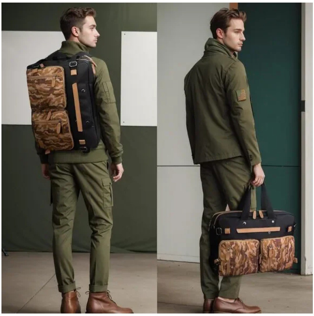 3 in 1 Computer Backpack 17.3 In Laptop Work Bag, Briefcase Desert