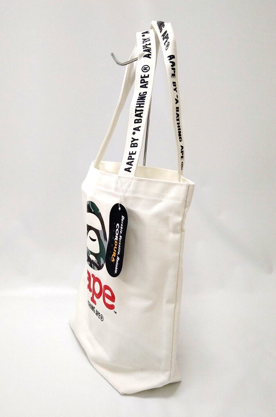 A BATHING APE Canvas White Tote Bag Magazine Supplement BAPE