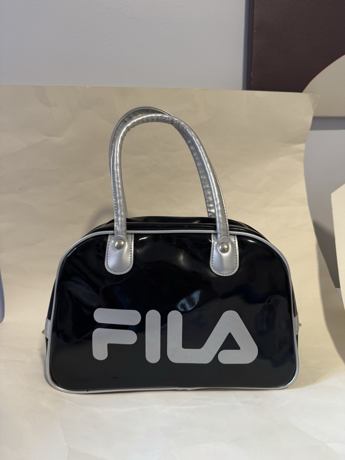 Fila Bag Y2K Vintage Black / Gray Vintage Sporty Handbag