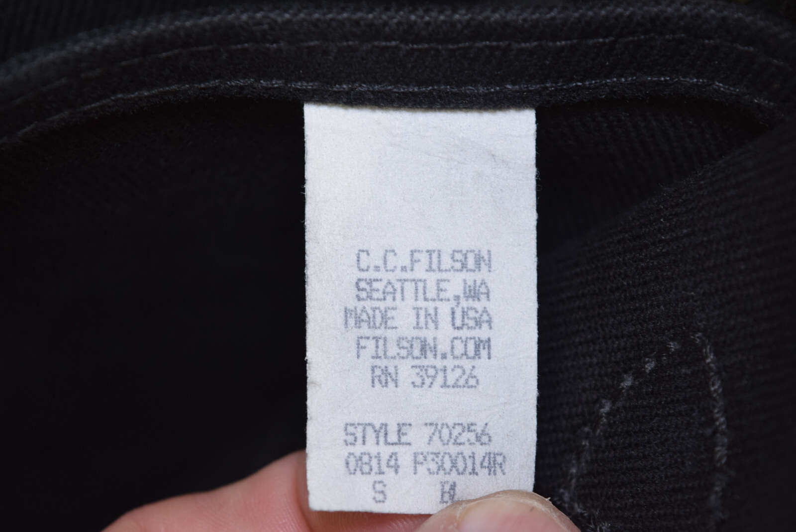 Filson HEAVY DUTY Canvas Leather Briefcase 70256 Comfort Wide KNIT Strap Black