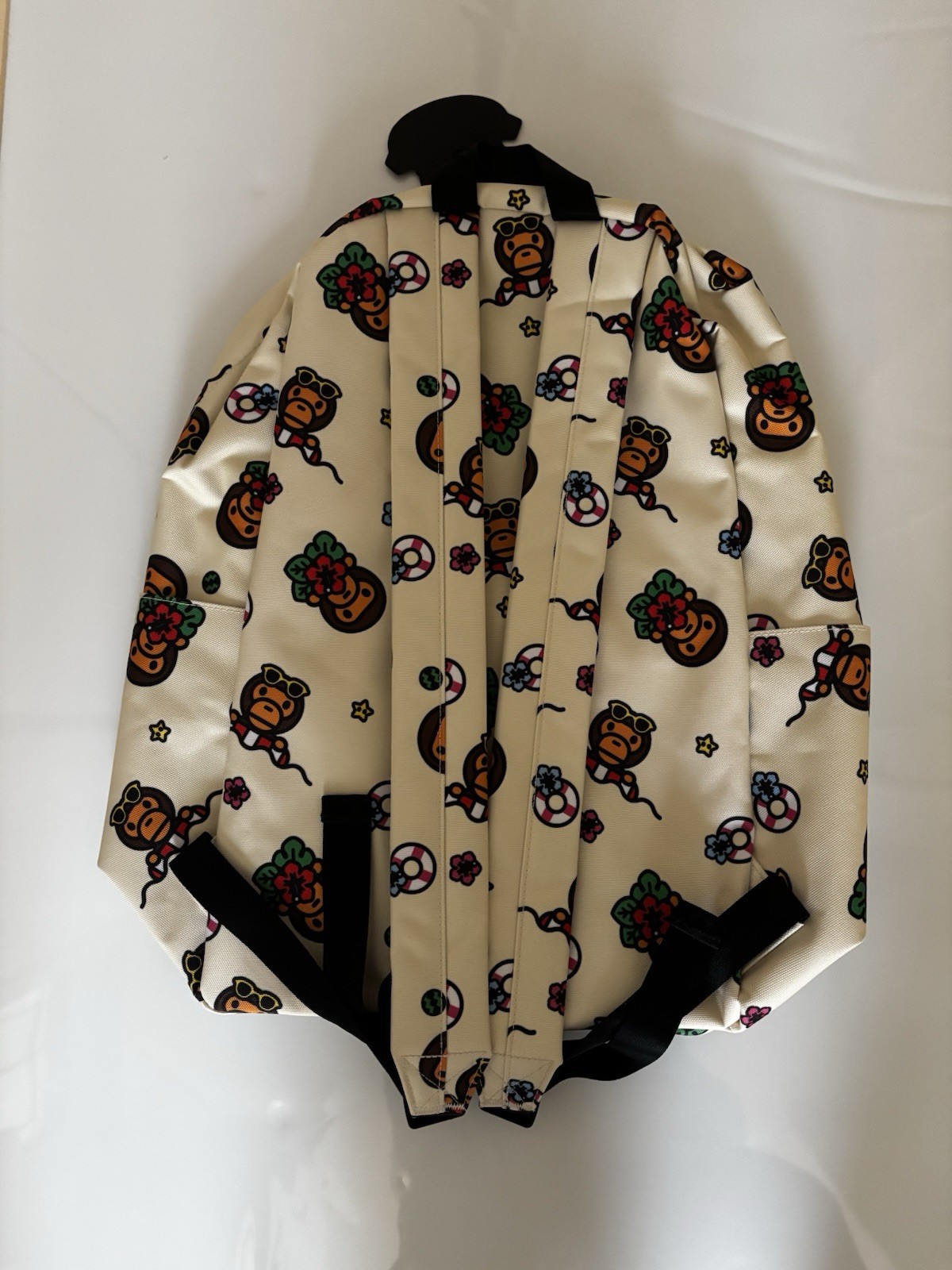 Authentic A Bathing Ape Bape Baby Milo Large Backpack #1 Ivory New Back Pack