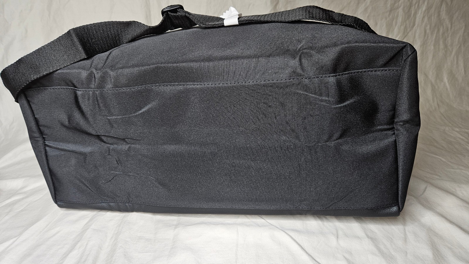 Azzaro Parfums Duffle Weekender Gym Overnight Bag Black Canvas Faux Leather NEW