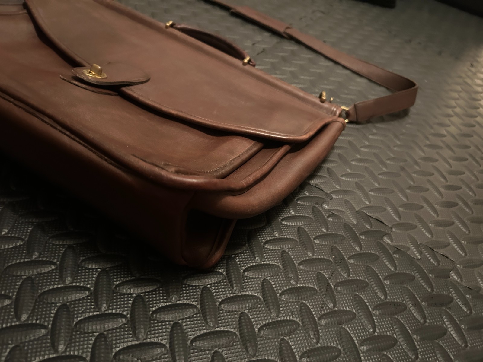 Vintage Coach Metropolitan 1995 Brown Leather Messenger Bag United States 5266