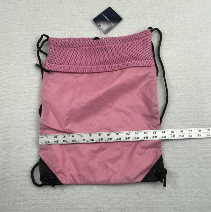 high quality Cinch pack pink comfortable thick mesh backing. sku#2