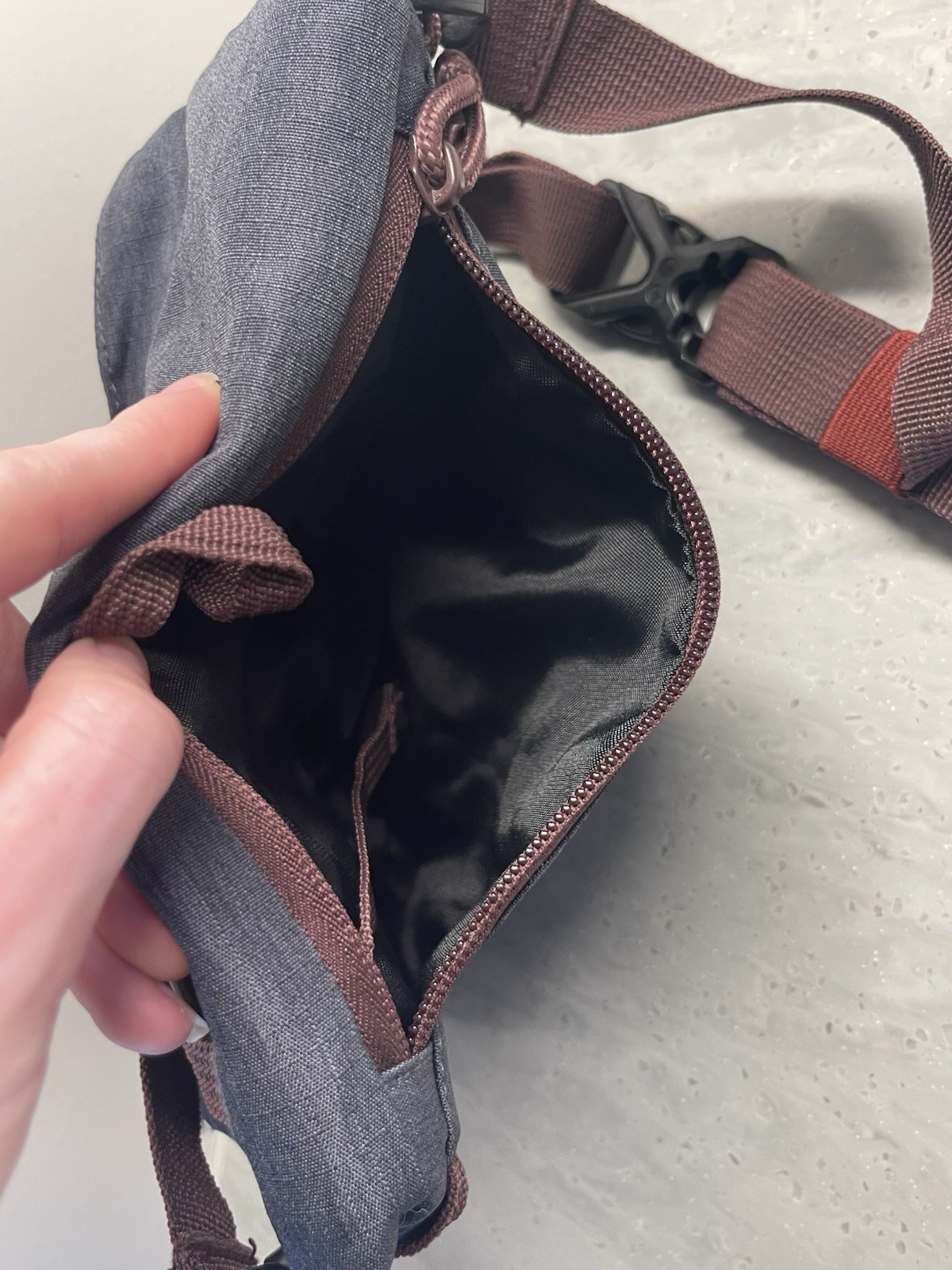 Outdoor Products Gray Crossbody Bag Zip Magnetic Closure Adjustable Strap – NEW