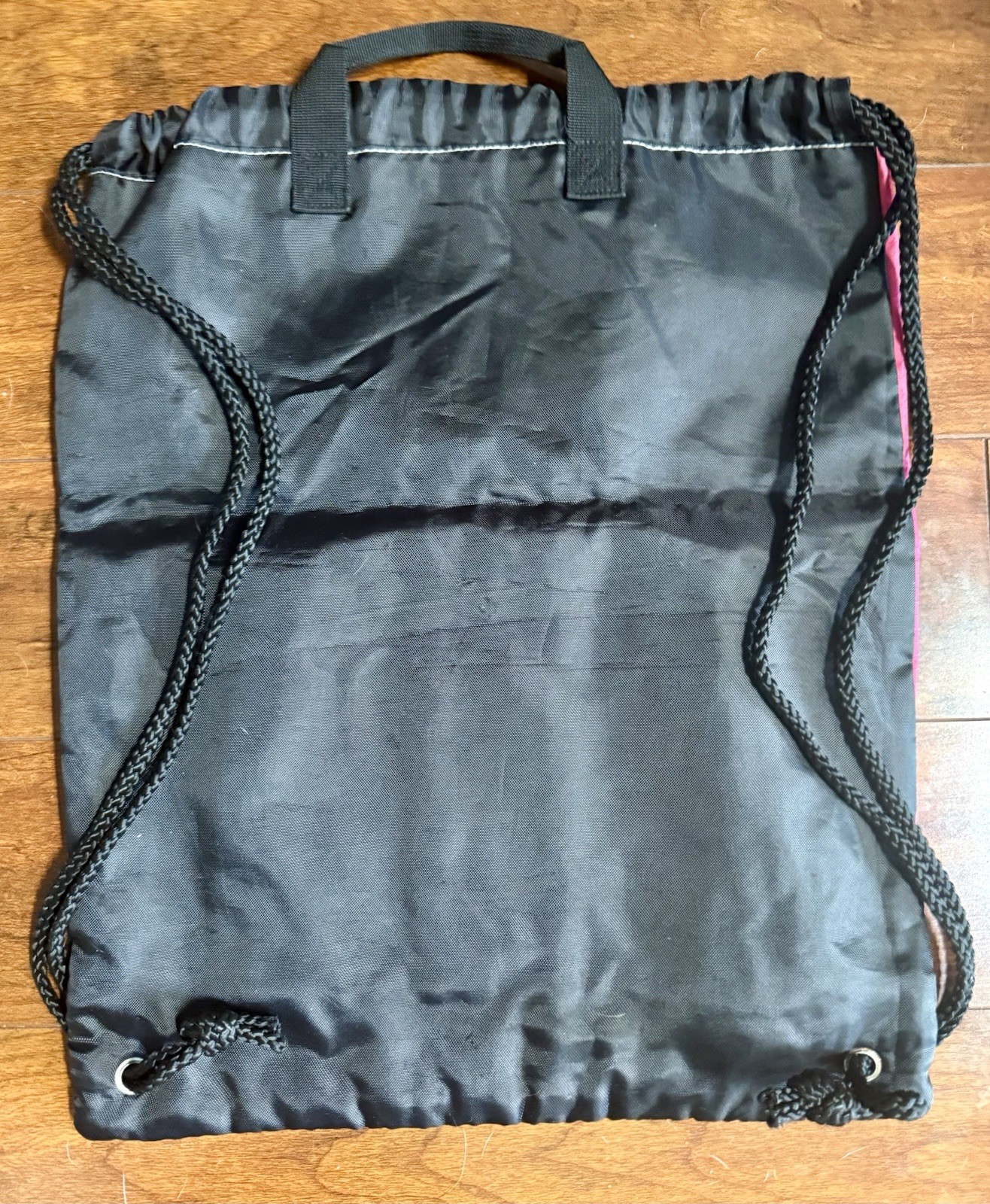 Crocs Drawstring Backpack Zipper Pocket Pink Black Blue 17.5 x 15 ~New