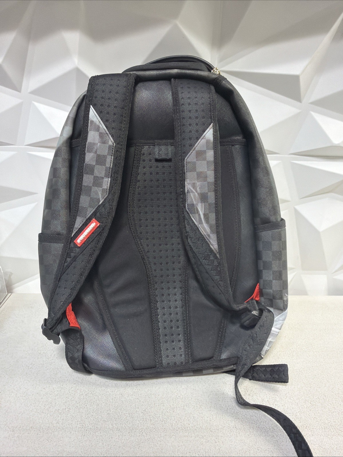 🔥Sprayground Daydream Smoke Check Backpack New Black Bookbag Large School Bag