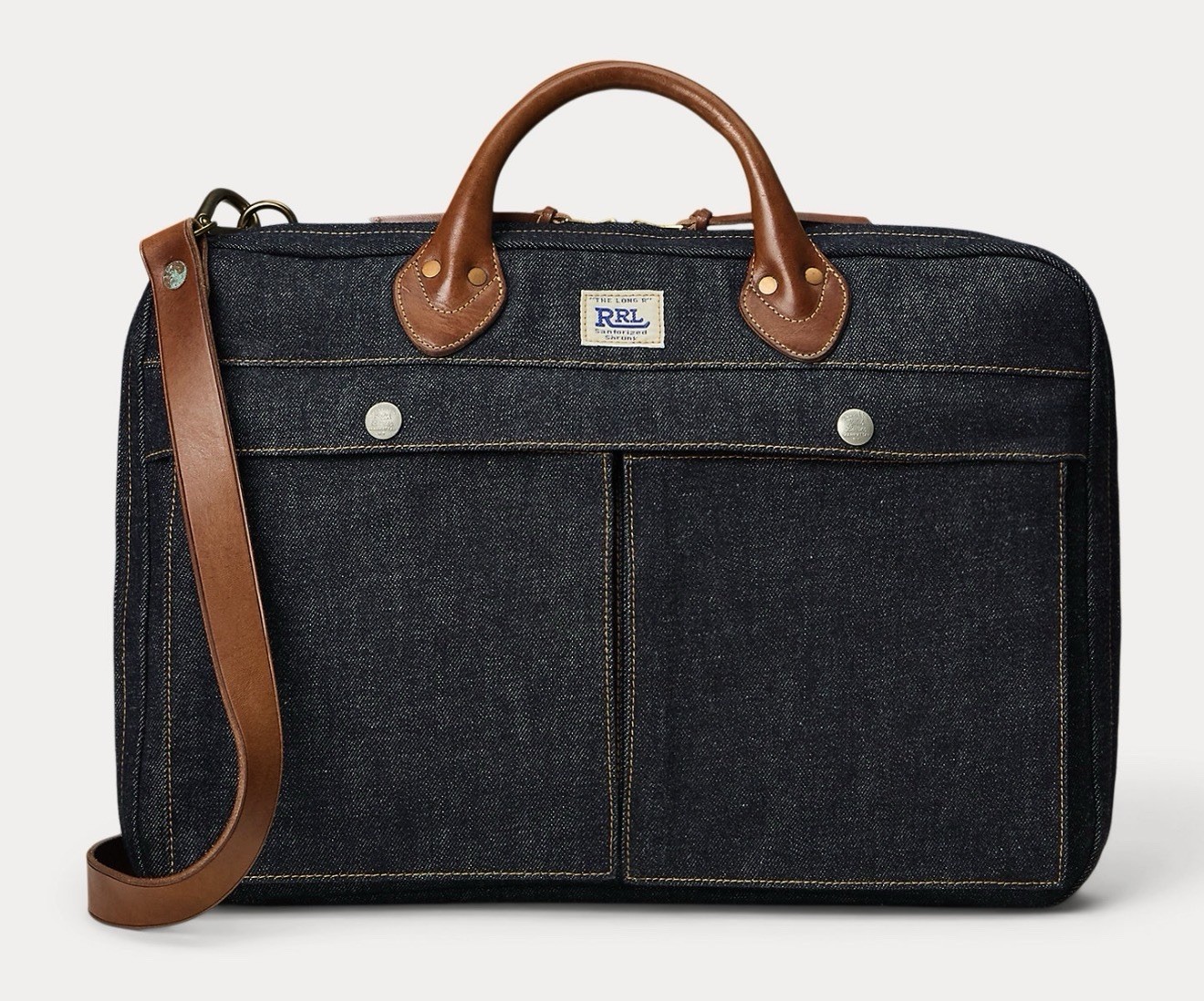 • RRL Denim Bag/Briefcase (Indigo-Dyed) • NEW with Tags/In Wrap/Unused