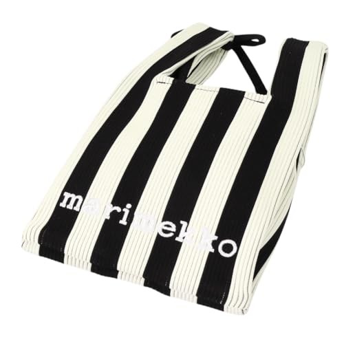 [Marimekko] Handbag Knit Mini Tote Merilosvò Shoulder Bag Knit Material Stripe